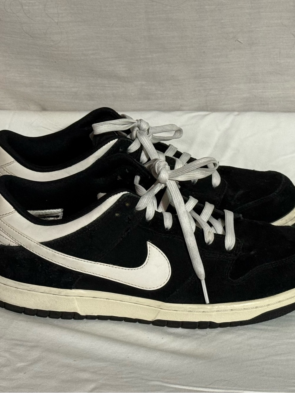 Nike Dunk Low Black White Pony Hair Suede Sneakers Men’s Size 9.5